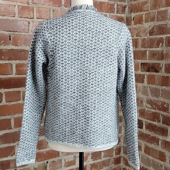 Cocogio Wool Mohair Blend Gray Knitted Cardigan Sweater Women's S - Picture 7 of 13